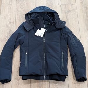 $1900 Mens Bogner "Mino" Layered Softshell Hooded Ski Jacket Black 38